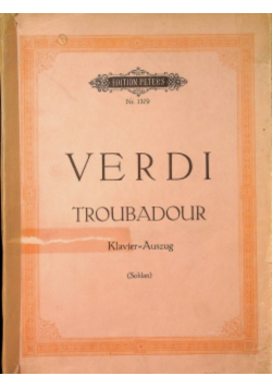 Der Troubadour Klavierauszug