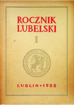 Rocznik lubelski Tom I