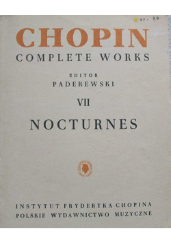 Chopin Complete Works tom VII Nocturnes