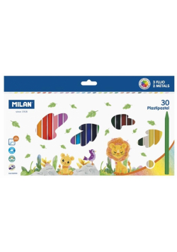 Kredki świecowe Plastipastel 30 kolorów MILAN
