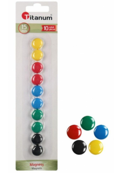 Magnesy do tablic 15mm 10szt