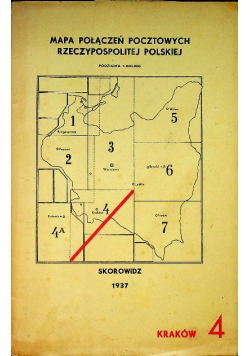 Mapa połączeń pocztowych RP 1937 r.