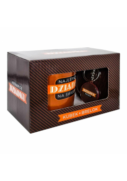 Dzień Dziadka. Kubek z brelkokiem brąz