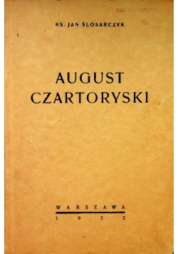 August Czartoryski 1932 r.