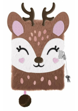 Pamiętnik z kłódką 3D włochacz MY LITTLE FRIEND DEER A5, 96 kartek