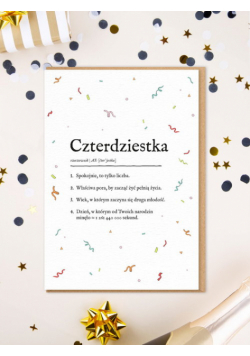 Kartka urodzinowa / DEFINICJA CZTERDZIESTKA