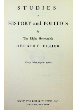 Studies In History And Politics