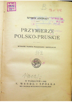 Przymierze Polsko Pruskie 1918 r.