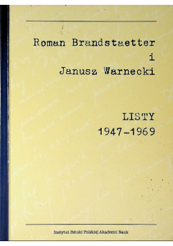 Brandstaetter Warnecki Listy 1947 - 1969