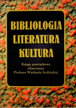Bibliologia literatura kultura