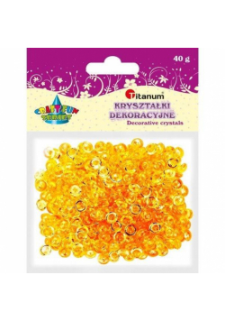 Koraliki plastikowe połówka kuli ciemnożółte 40g