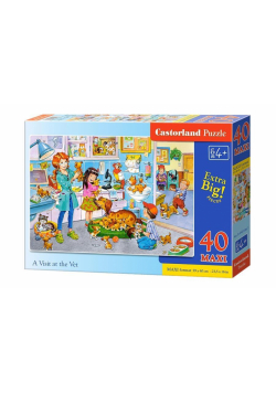 Puzzle 40 maxi - Wizyta u weterynarza CASTOR