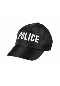 Czapka z daszkiem Policja czarna
