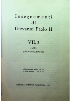 Insegnamenti di Giovanni Paolo II Tom VII Część 2