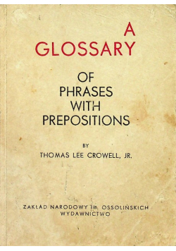 A Glossary of Phrases with Prepositions