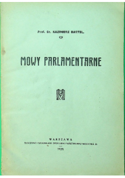 Mowy parlamentarne 1928 r.