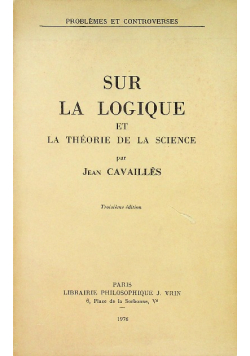 Sur la logique