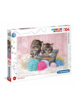 Puzzle 104 Super kolor Sweet kittens