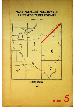 Mapa połączeń pocztowych RP 1937 r.