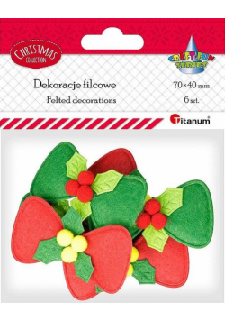 Filcowe kokardki 6szt