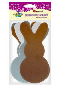 Piankowe Króliki 75x155mm mix 8szt