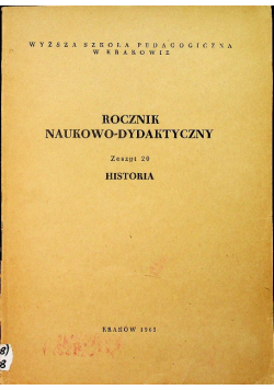 Rocznik naukowo dydaktyczny zeszyt 20 Historia