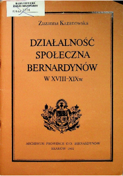 Działalność społeczna Bernardynów