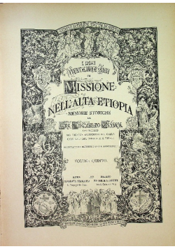 I Miei Trentacinque Anni di Missione Nell alta Etiopia tom V 1888 r.