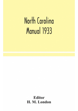 North Carolina manual 1933