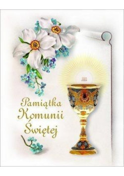 Pamiątka Komunii Świętej (niezapominajki)