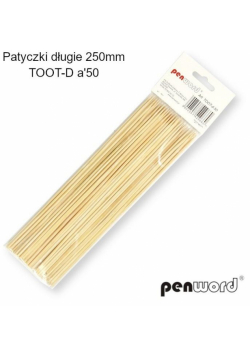 Drewniane patyczki długie 250mm 50szt