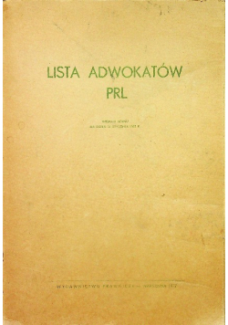 Lista adwokatów PRL