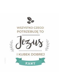 Podstawka korkowa - Jezus i kubek kawy
