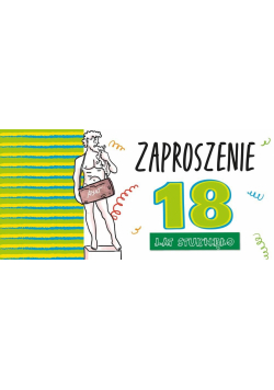 Zaproszenie Urodziny 18 - Chłopak (5szt)