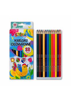 Kredki Premium Kolori trójkątne 12 kolorów PENMATE
