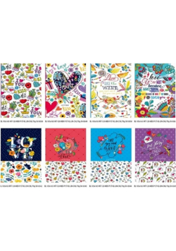 Notatnik ozdobny 105x165/120K krat/lini/gładk FREH