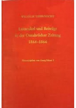Leitartikel und Beitrage in der Osnabrucker Zeitung 1864 - 1866