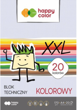 Blok techniczny kolor A4/20K HAPPY COLOR