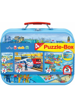 Puzzle 2x26 + 2x48 w walizce Transport G3