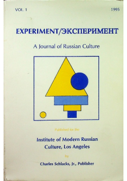 Experiment a journal of russian culture