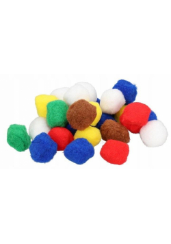 Pompony puszyste MIX 5cm 30szt