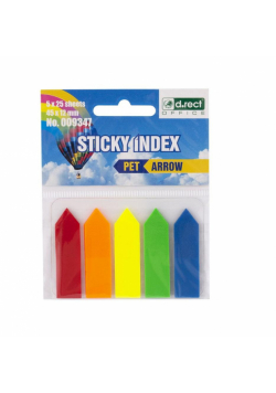 Zakładki indeksujące Pet 45x12mm Strzałka D.RECT