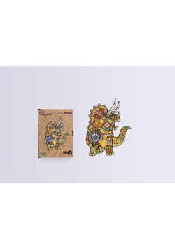 Puzzle drewniane eko 74 Triceratops A4