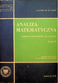 Analiza matematyczna część II