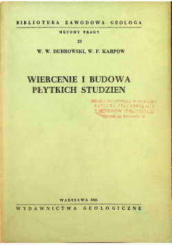 Wiercenie i budowa płytkich studzien