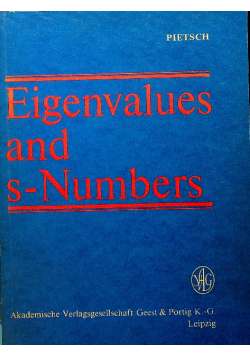 Eigenvalues and s numbers