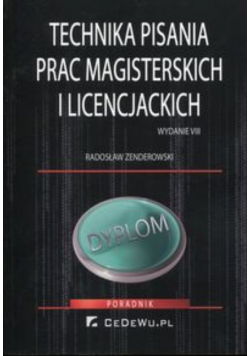 Technika pisania prac magisterskich i licencjackich