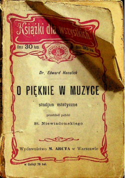 O pięknie w muzyce 1903 r.