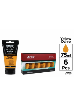 Farba akrylowa ochra żółta 75ml (6szt)