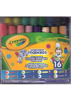 Flamastry zmywalne szalone kształty 16 kol CRAYOLA
